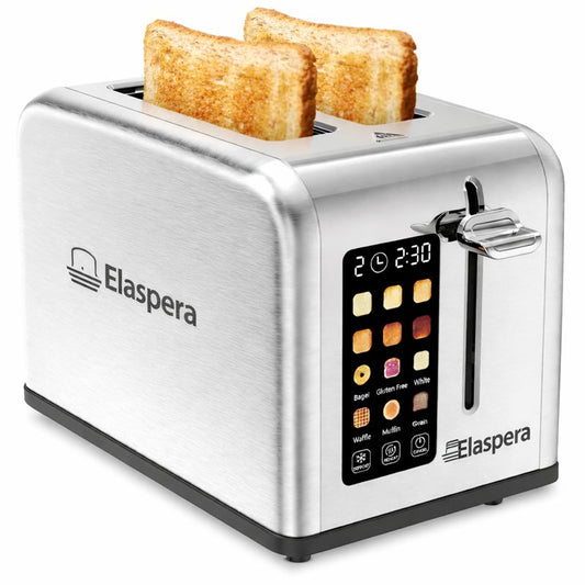 2 Slice Toaster with Touchscreen - Extra Wide Slot Toaster with 7 Shade Settings, Bagel, Defrost & Reheat Functions for Bread, Bagels, Waffles