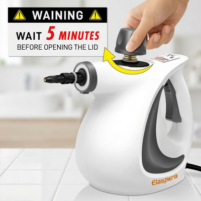 Handheld Steam Cleaner 1200W - Multi-Surface Pressurized Steamer with 10 Accessories for Kitchen, Bathroom, Car & Floor Cleaning