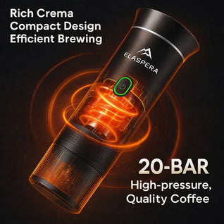 Portable Espresso Maker 15 Bar - USB-C Rechargeable Travel Coffee Machine