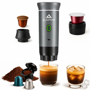 Portable Espresso Maker 15 Bar - USB-C Rechargeable Travel Coffee Machine