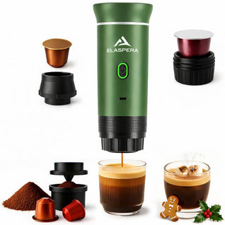 Portable Espresso Maker 15 Bar - USB-C Rechargeable Travel Coffee Machine