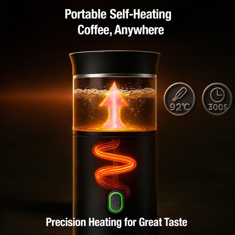 Portable Espresso Maker 15 Bar - USB-C Rechargeable Travel Coffee Machine