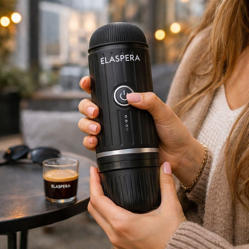Elaspera | Portable Espresso Maker with 7500mAh Battery ? Nespresso Compatible for Barista-Quality Coffee Anywhere