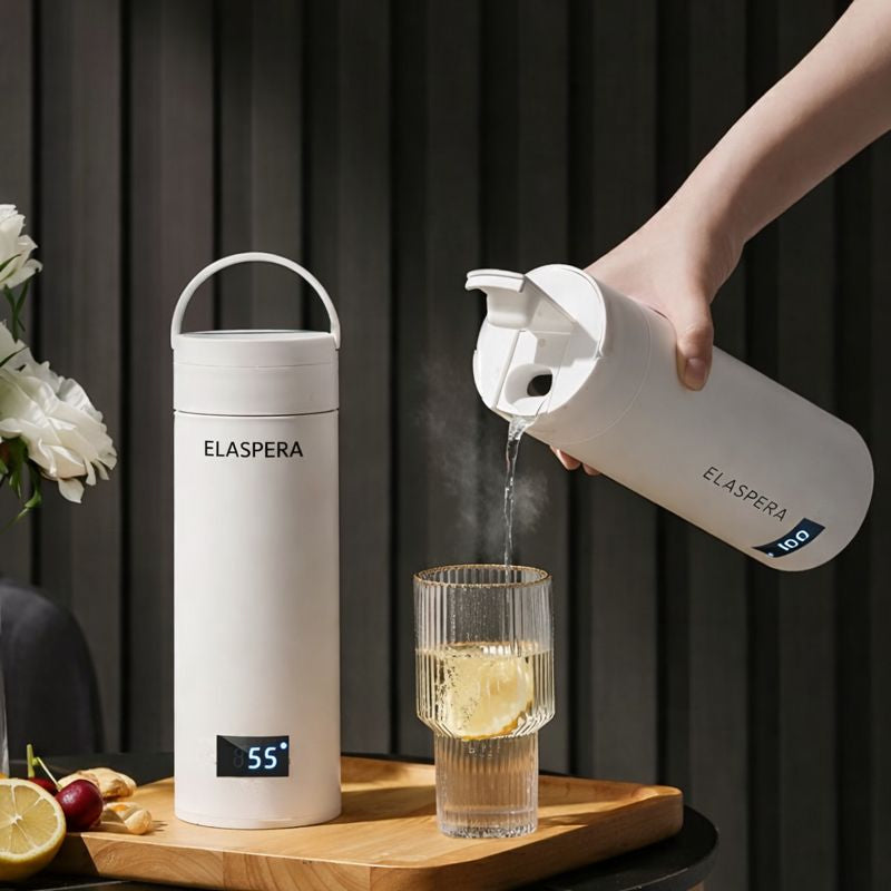 Travel Essentials | Electric Kettle with Intelligent Temperature Control & Double-Walled Design for Safe Hot Beverages