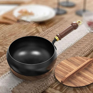 Hand-Forged Cast Iron Skillet | Lightweight & Non-Toxic Design for Healthy Cooking