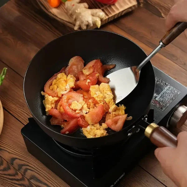 Hand-Forged Cast Iron Skillet | Lightweight & Non-Toxic Design for Healthy Cooking 2