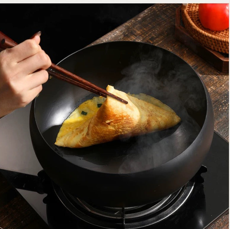 Hand-Forged Cast Iron Skillet | Lightweight & Non-Toxic Design for Healthy Cooking 8