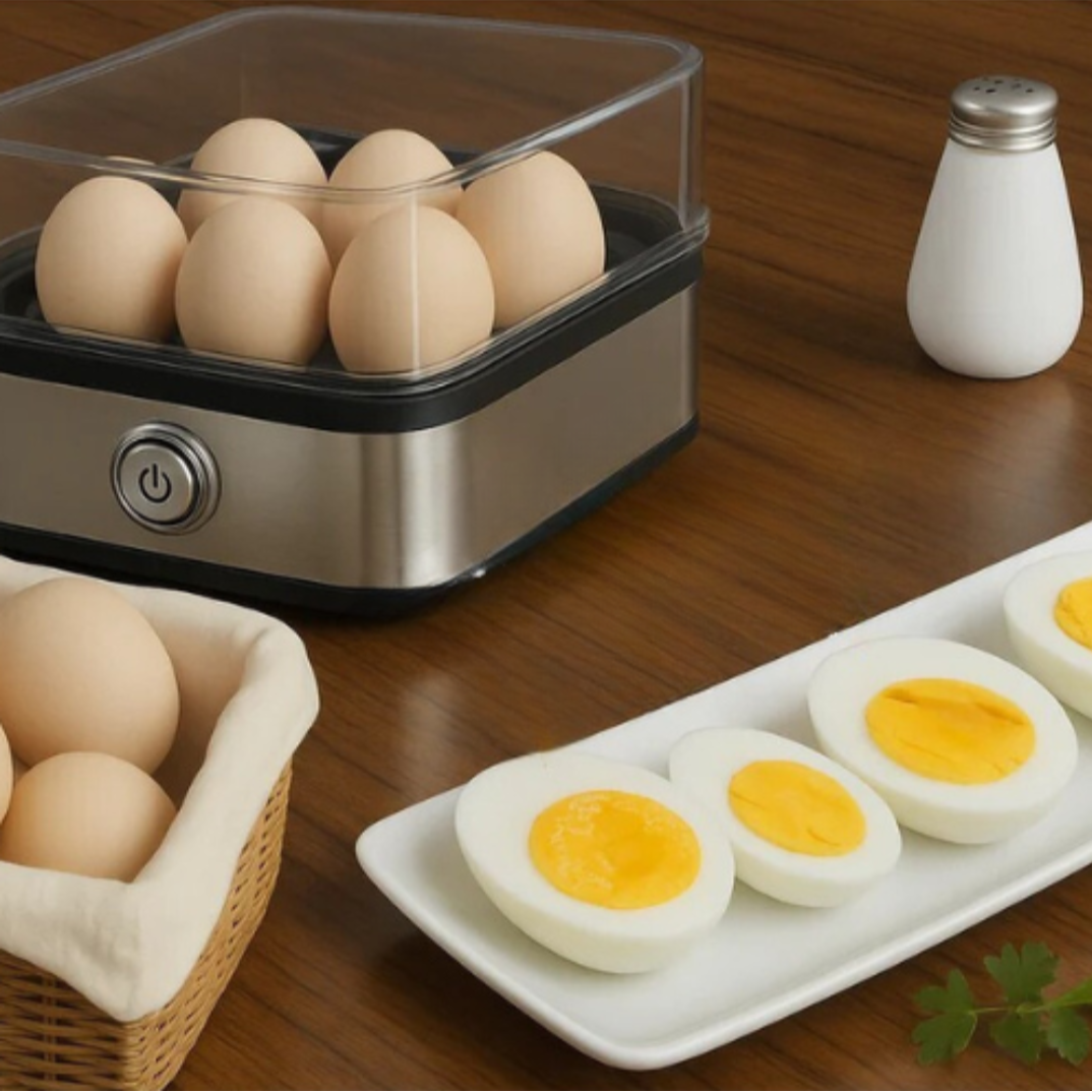 Kitchen Essentials | Electric Egg Cooker for 6 Eggs with Multifunctional Cooking ? Compact Design for Perfect Boiled, Poached & Scrambled Eggs 2