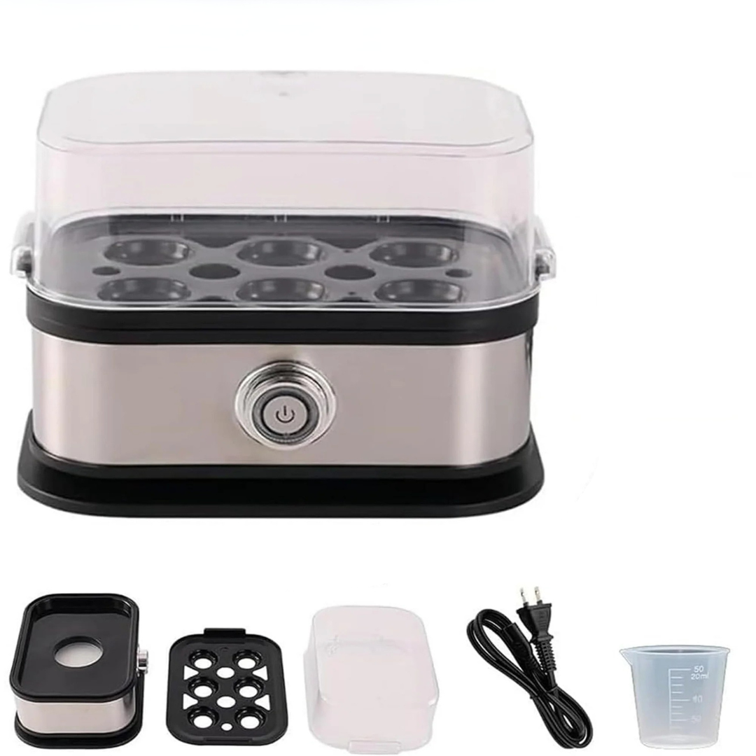 Kitchen Essentials | Electric Egg Cooker for 6 Eggs with Multifunctional Cooking ? Compact Design for Perfect Boiled, Poached & Scrambled Eggs 4