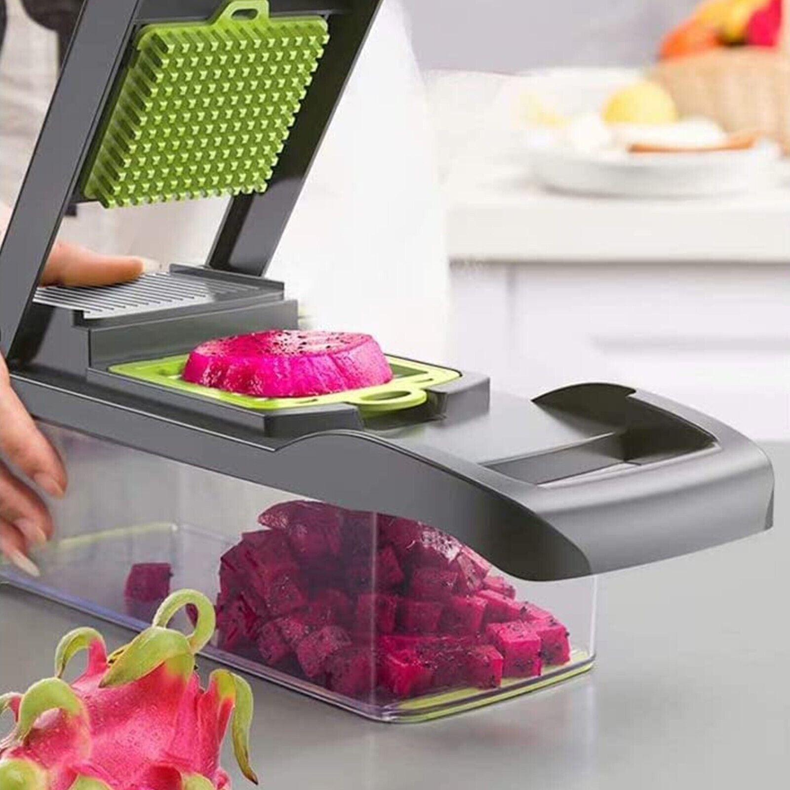 Versatile 15-in-1 Vegetable Chopper with Spiral Cutter & Non-Slip Base for Effortless Meal Prep 6