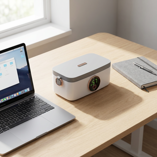 Wireless Electric Lunch Box | Portable Food Warmer with 5 Heating Levels for Convenient On-the-Go Meal Heating