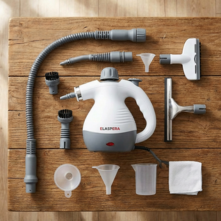 Handheld Steam Cleaner 1200W - Multi-Surface Pressurized Steamer with 10 Accessories for Kitchen, Bathroom, Car & Floor Cleaning